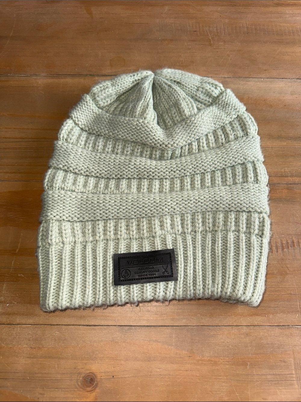 Volcom Pale Sage Ribbed Knit Beanie